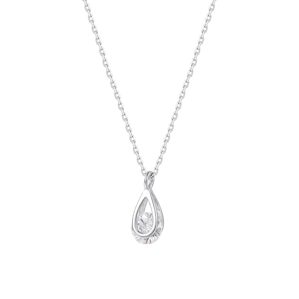 Minimalist Water Drop Zircon Necklace