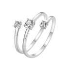 Sterling Silver Cubic Zirconia Stackable Ring