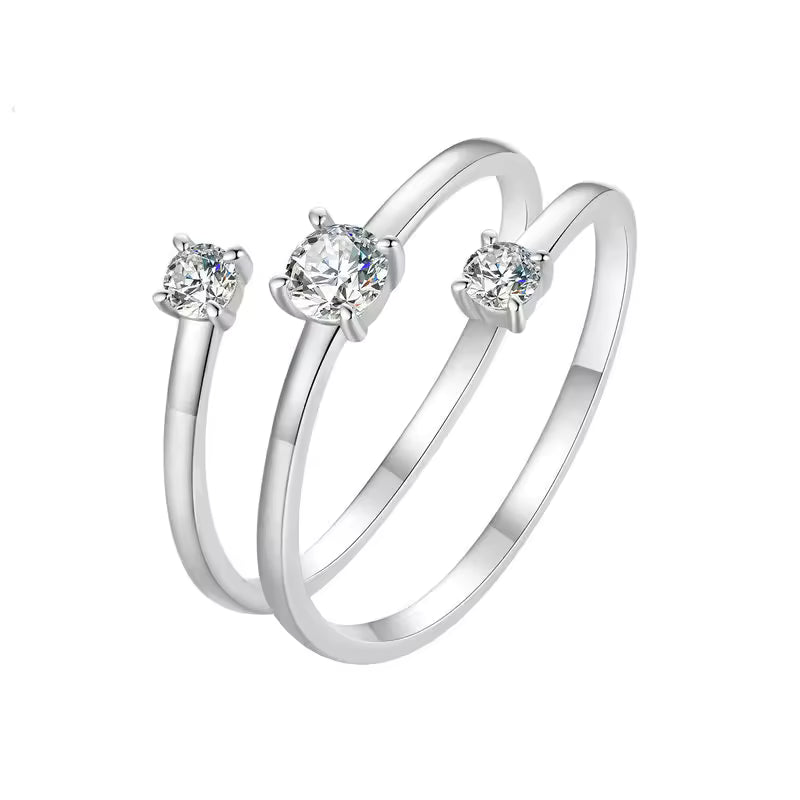 Sterling Silver Cubic Zirconia Stackable Ring