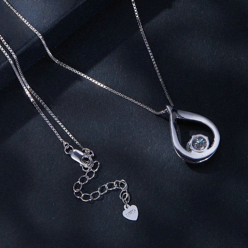 Sterling Silver Cubic Zirconia Teardrop Leverback Drop Earrings