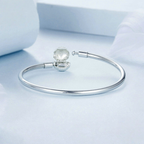 Sterling Silver Scallop Shell Bangle Bracelet
