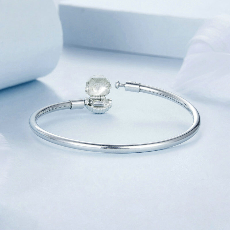 Sterling Silver Scallop Shell Bangle Bracelet