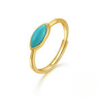 Sterling Silver Turquoise and Cubic Zirconia Jewellery Set – Gold-Plated 3-Piece Set