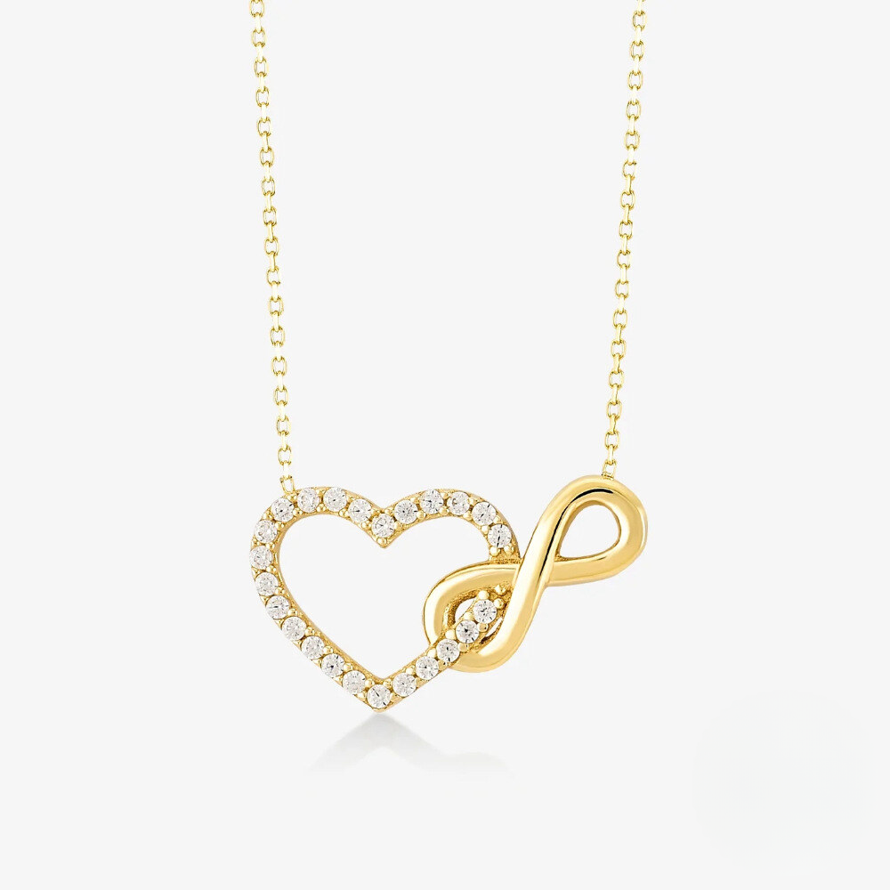 Infinity Love Heart Choker Necklace