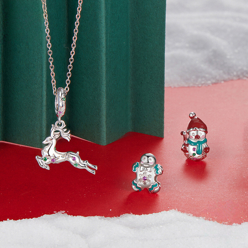 Sterling Silver Christmas Dangle Charm Collection