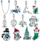 Sterling Silver Christmas Dangle Charm Collection