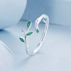 Sterling Silver Adjustable Olive Branch Ring