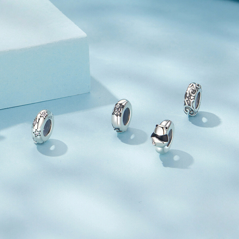 Sterling Silver Decorative Spacer Charm Bead Collection