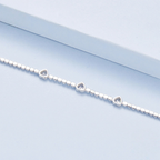 Sterling Silver Cubic Zirconia Heart Tennis Bracelet