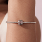 Sterling Silver Birth Month Cubic Zirconia Charm Bead