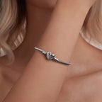 Sterling Silver Star Heart Snake Chain Bracelet