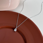 Minimalist Water Drop Zircon Necklace