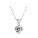 Classic 1-Carat Moissanite Clavicle Necklace