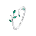 Sterling Silver Adjustable Olive Branch Ring