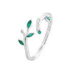 Sterling Silver Adjustable Olive Branch Ring