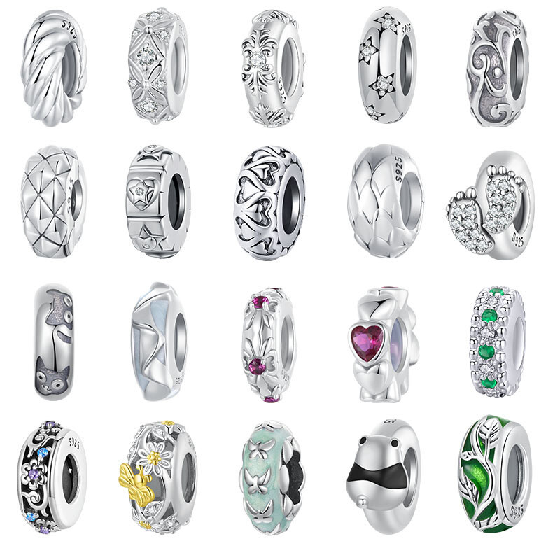 Sterling Silver Decorative Spacer Charm Bead Collection