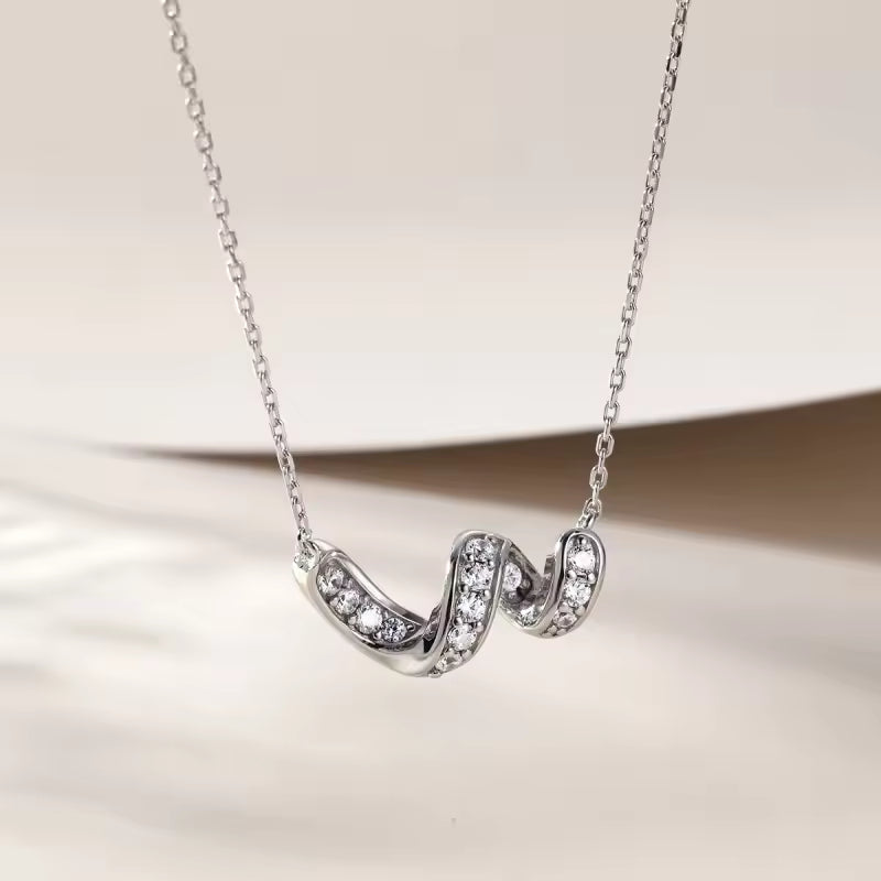 Rustic Diamond Letter Pendant Necklace