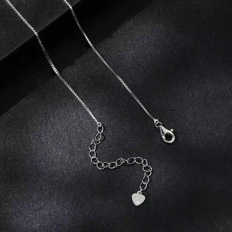 Sterling Silver Double-Layer Heart Necklace