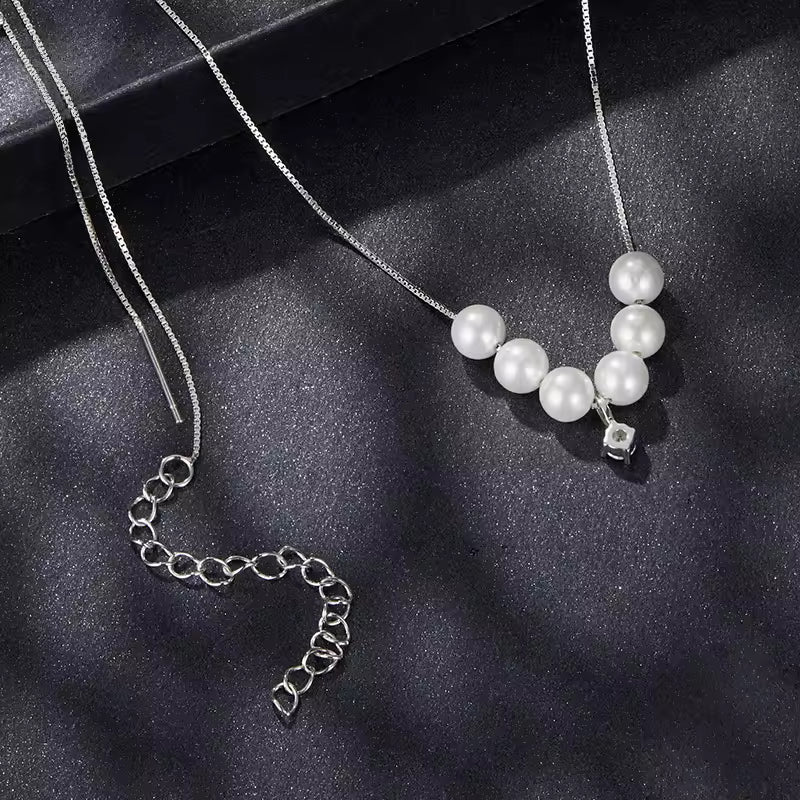 Moissanite Shell Pearl Clavicle Necklace