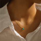 Sterling Silver Turquoise and Cubic Zirconia Jewellery Set – Gold-Plated 3-Piece Set