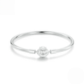 Sterling Silver Scallop Shell Bangle Bracelet