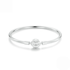 Sterling Silver Scallop Shell Bangle Bracelet
