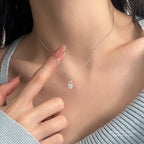 Minimalist Water Drop Zircon Necklace