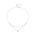 Double Layered Moissanite Pendant Necklace