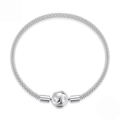 Sterling Silver Moon and Star Popcorn Chain Bracelet