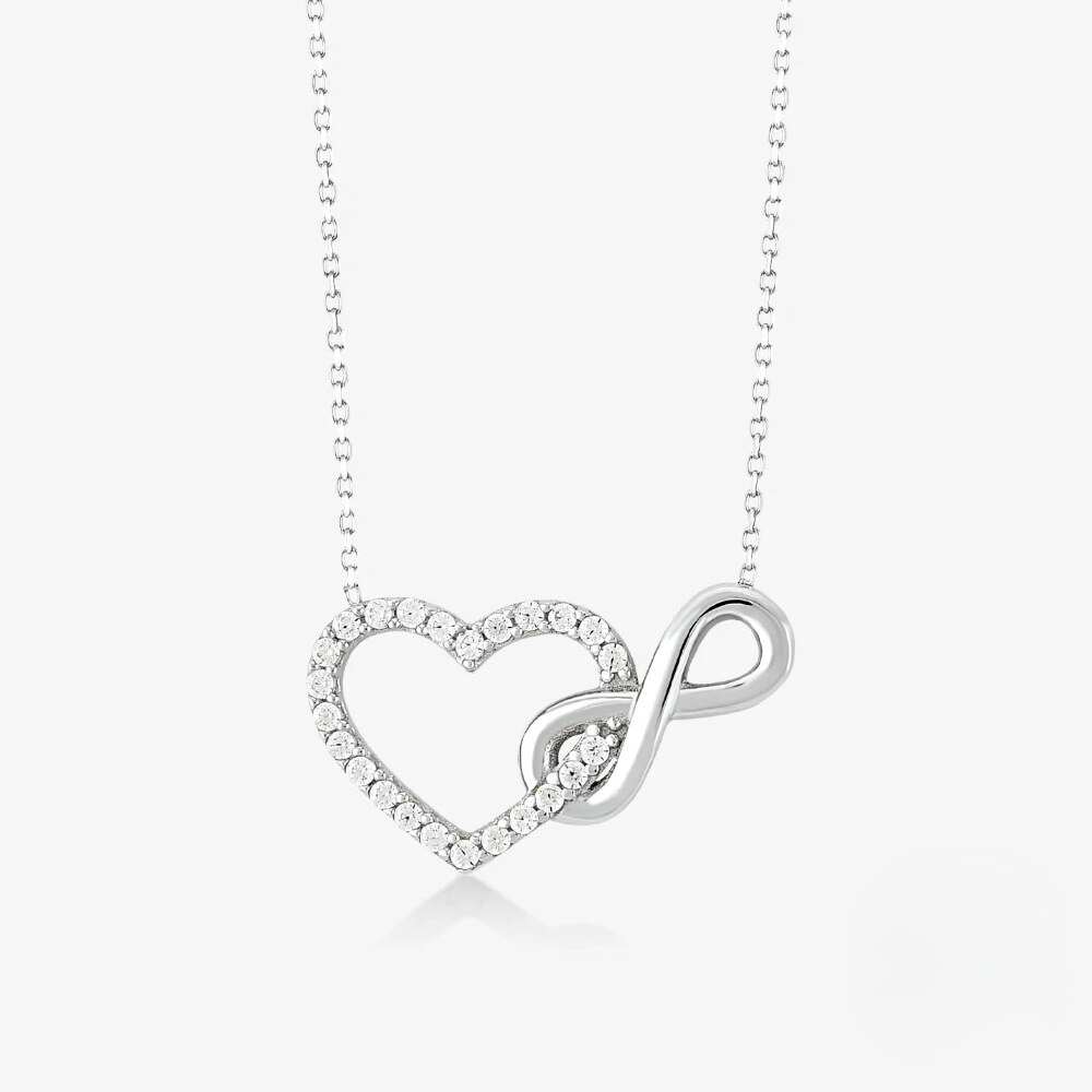 Infinity Love Heart Choker Necklace