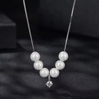 Moissanite Shell Pearl Clavicle Necklace