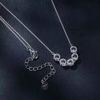 Sterling Silver Five-Stone Station Necklace