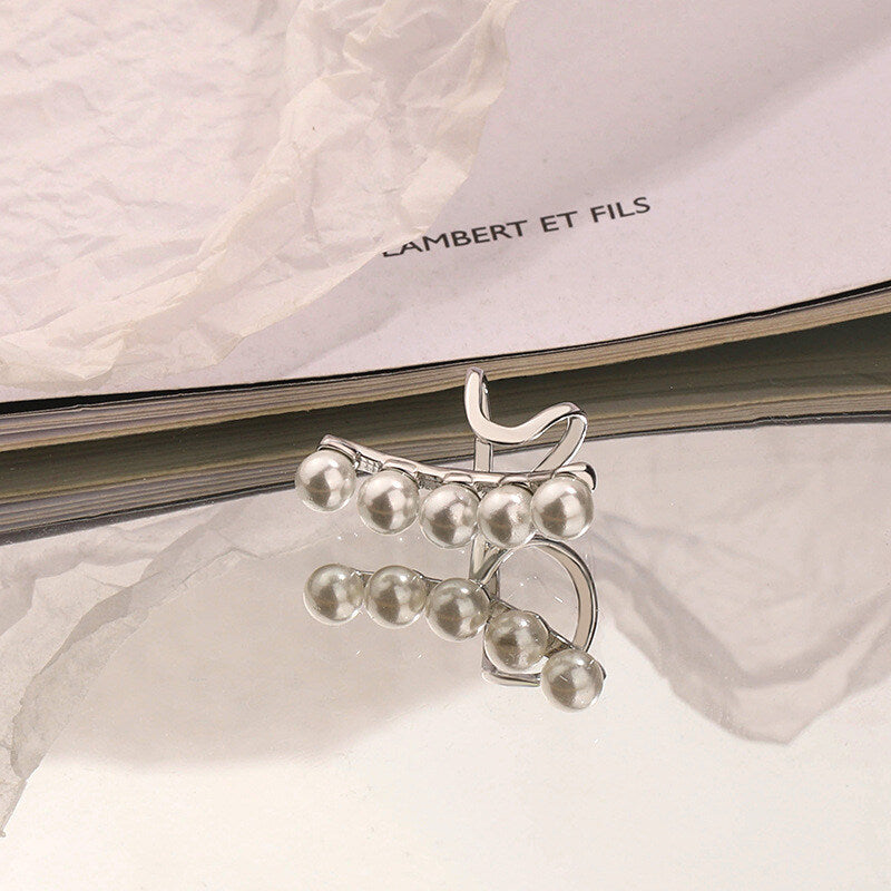 Sterling Silver Pearl Ear Cuff for Women – Non-Piercing Minimalist Ear Jewellery