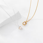 Irregular Pearl Shell Choker Necklace
