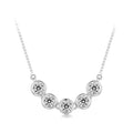 Sterling Silver Five-Stone Station Necklace