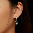 Sterling Silver Cubic Zirconia Teardrop Leverback Drop Earrings