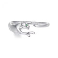 Sterling Silver Leaping Panther Ring