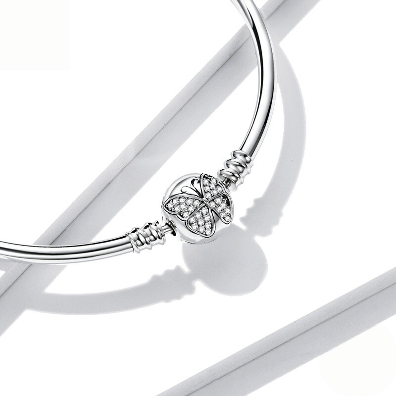 Sterling Silver Butterfly “Spread Your Wings and Fly” Bangle