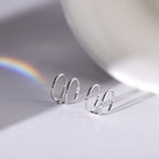 Sterling Silver Double-Layer Cross Ear Cuff for Women – Non-Piercing