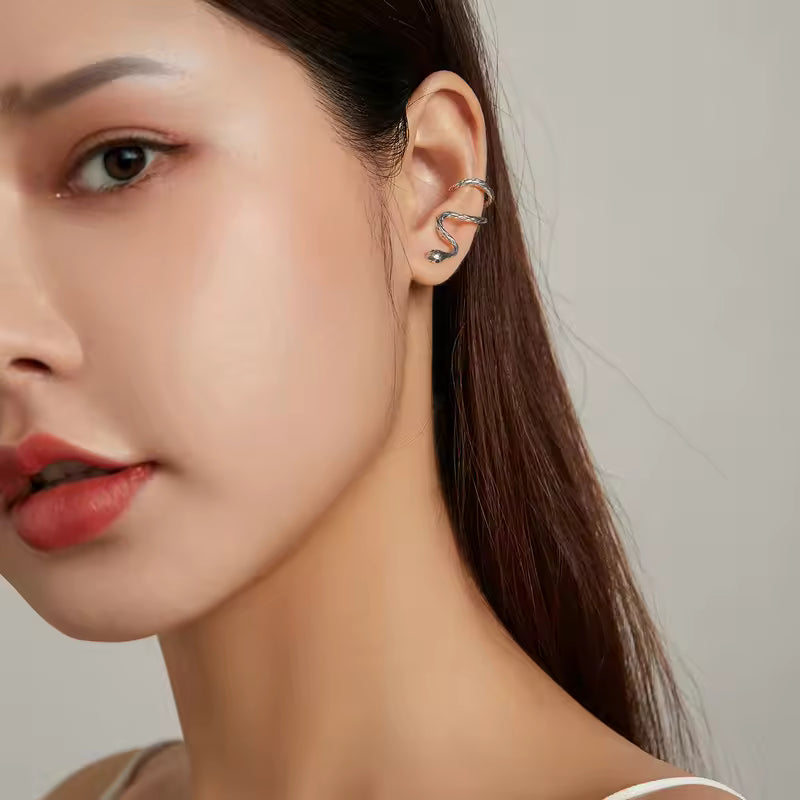 Sterling Silver Snake Ear Cuff for Women – Non-Piercing Serpent Design