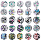 Sterling Silver Blue Enamel Floral Charm Bead Collection