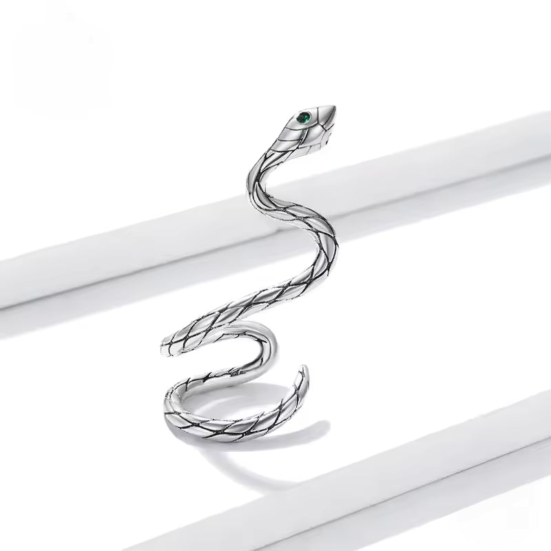 Sterling Silver Snake Ear Cuff for Women – Non-Piercing Serpent Design