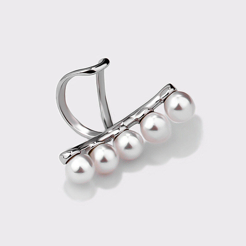 Sterling Silver Pearl Ear Cuff for Women – Non-Piercing Minimalist Ear Jewellery