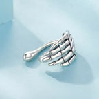 Sterling Silver Skull Ear Cuff for Women – Gothic Multi-Layer Non-Piercing Design