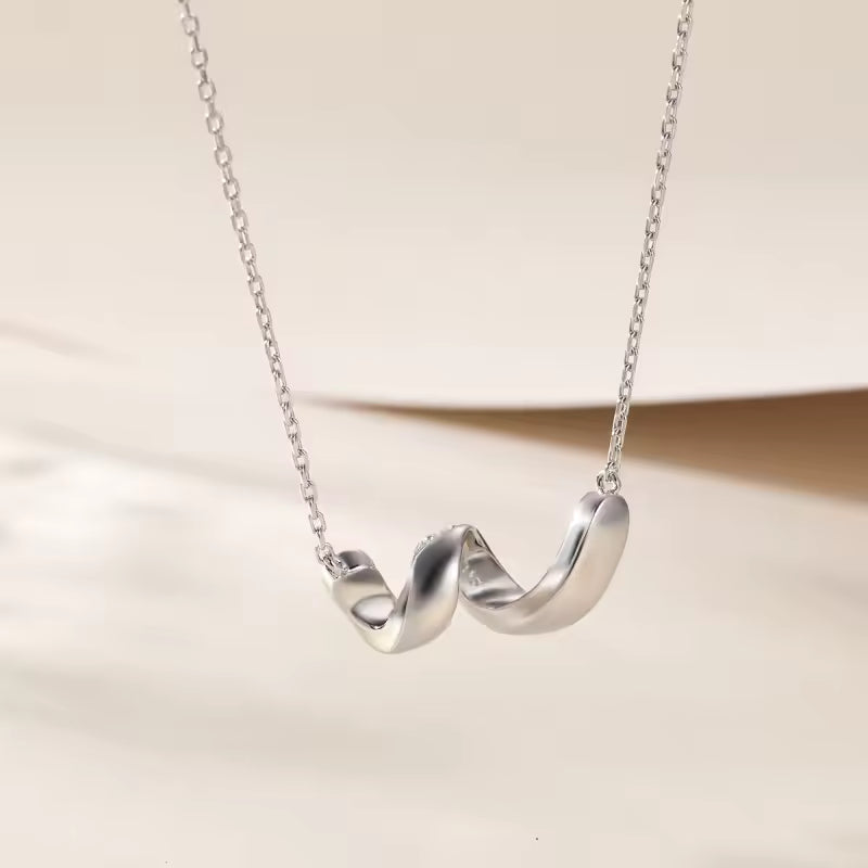 Rustic Diamond Letter Pendant Necklace