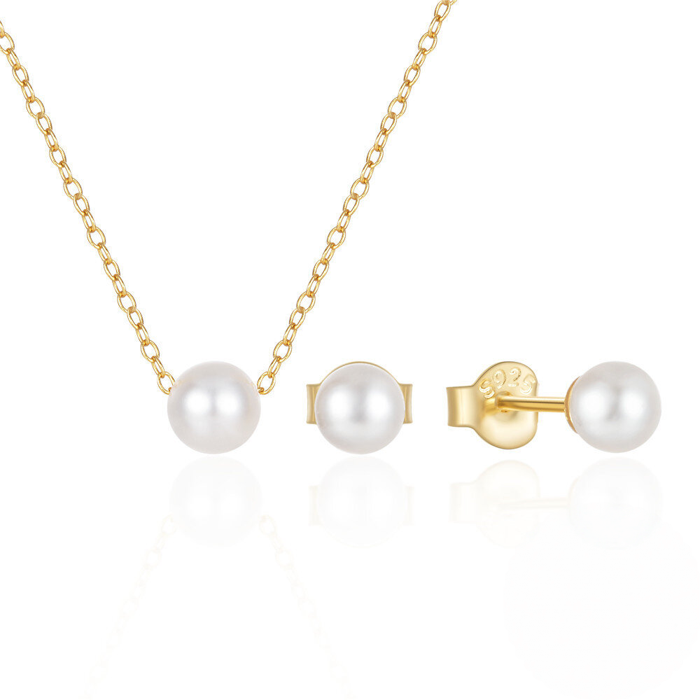 Sterling Silver Freshwater Pearl Earring and Choker Necklace Set