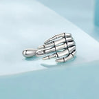Sterling Silver Skull Ear Cuff for Women – Gothic Multi-Layer Non-Piercing Design