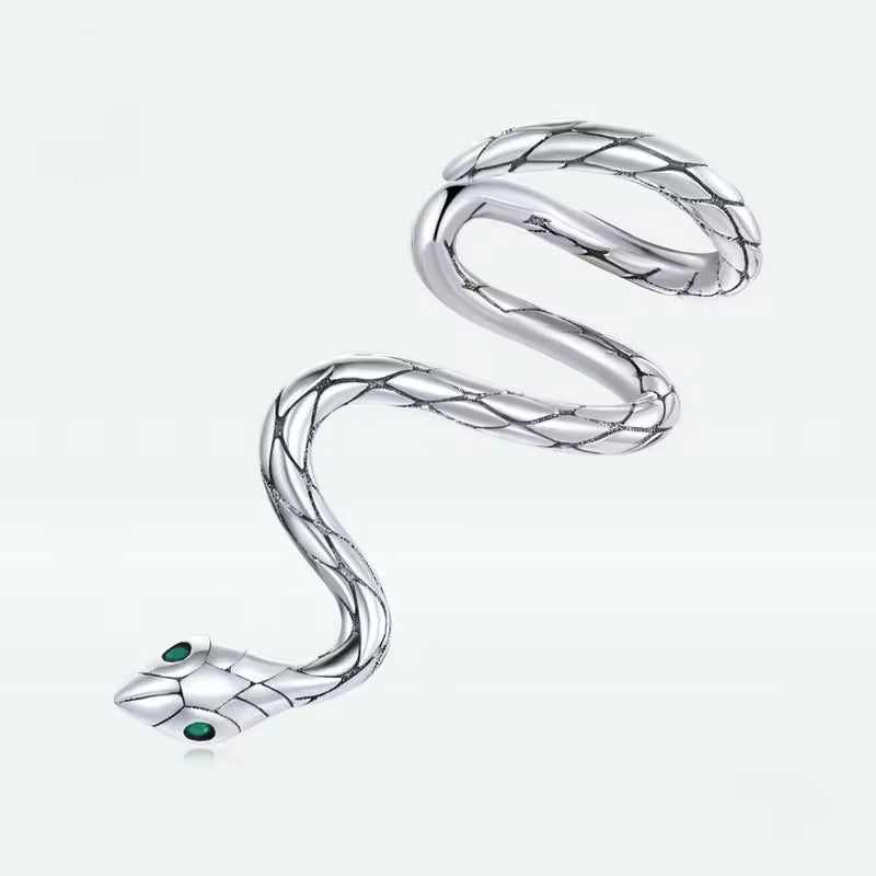 Sterling Silver Snake Ear Cuff for Women – Non-Piercing Serpent Design