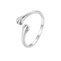 Sterling Silver Adjustable Cat Paw Ring