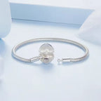 Sterling Silver Star Heart Snake Chain Bracelet